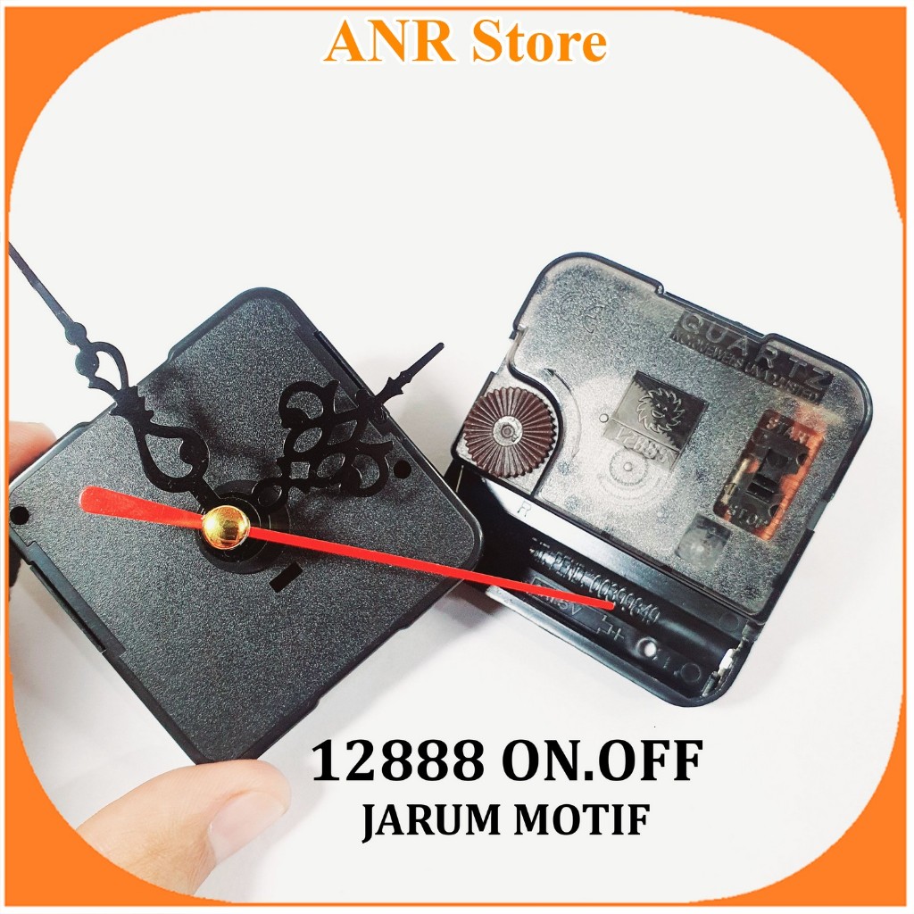 MESIN Original SKP Quartz 12888 On Off เครื่องนาฬิกาแขวน ทนทาน ติดทนนาน เข็มลาย