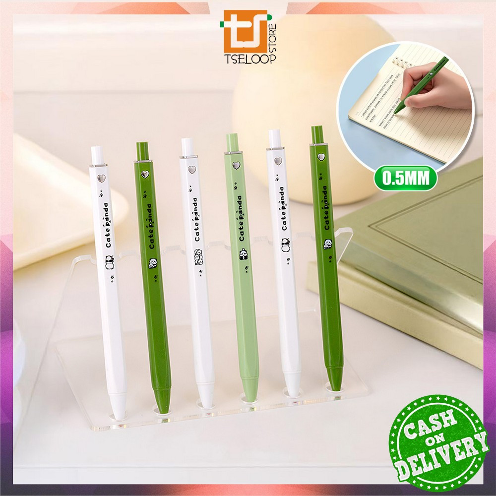 OFM-A104 0.5MM Panda Pattern Mechanical Gel Pen School and Office Stationery / Cute Panda Square Sha