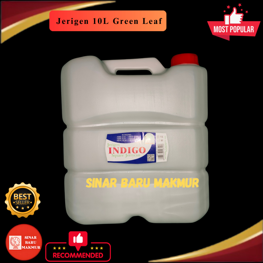 10 ลิตร Green Leaf Jerry Can / New Jerry Can / White Jerry Can BPA Free GreenLeaf