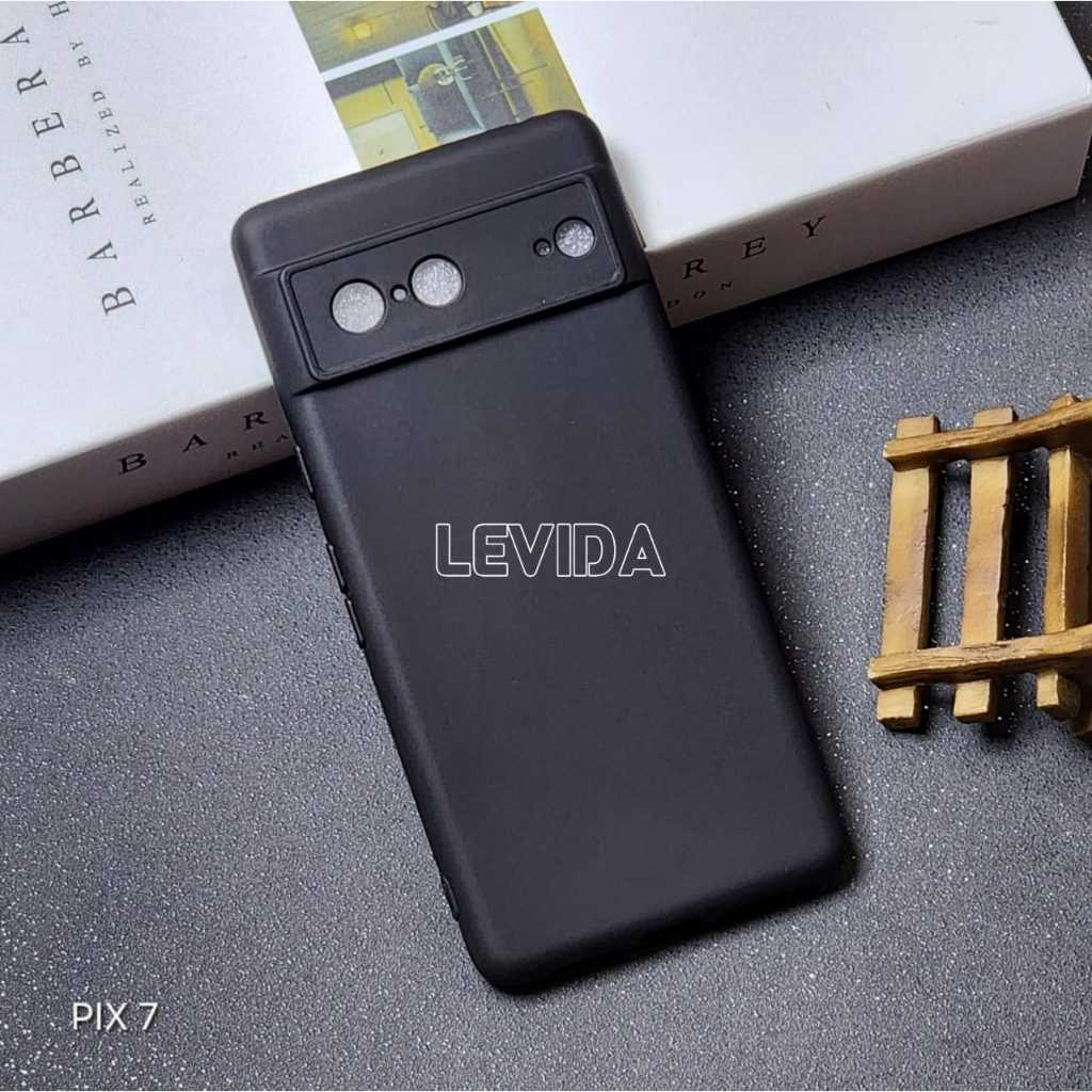 Google Pixel 7 Google Pixel 7A Softcase Macaron Square Black / Case Square Black Edge Case Google Pi