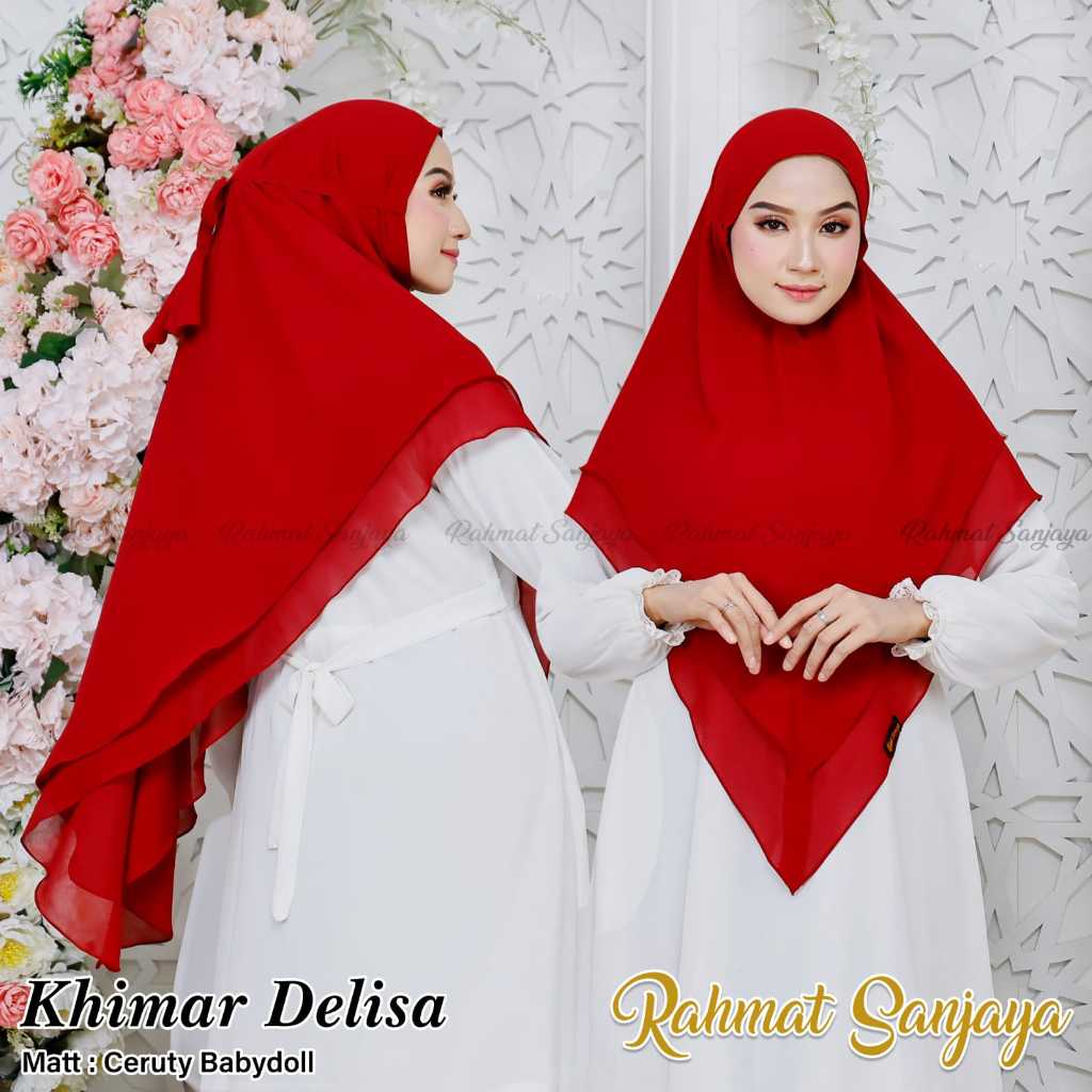 Layar KHIMAR DELISA NON PET STRAP 2 SCREEN JUMBO KHIMAR DELISA NON PET STRAP CIGAR BABY DOLL MATERIA