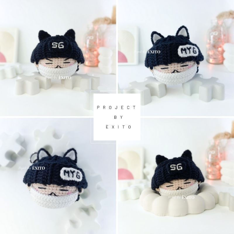 [ CHIBI HEAD ONLY ] MYG CAT BLACK BEANNIE | อามิกุมิ | [ พวงกุญแจ ]
