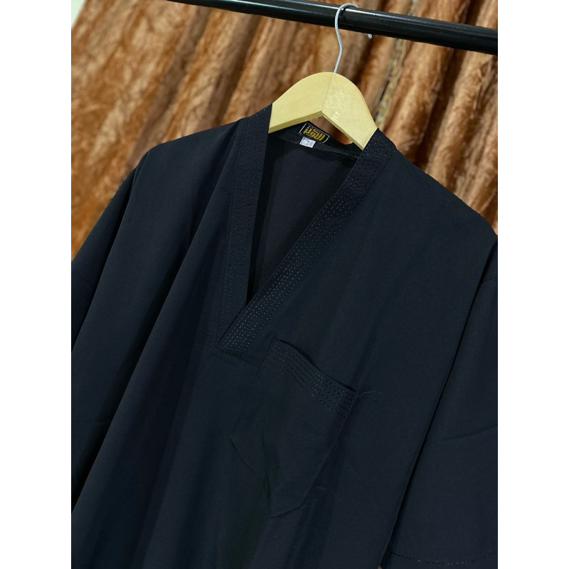 Osmanly - Premium Sulltan Robe, Plain Mens Sleep Robe, Short Sleeve Motif, Saudi Arabian, Dubai, Mor