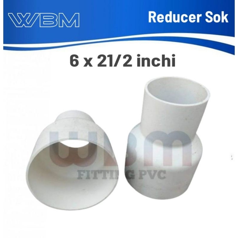 ลูกบ๊อกซ์ลด 6 x 21/2 นิ้ว pvc over socket
