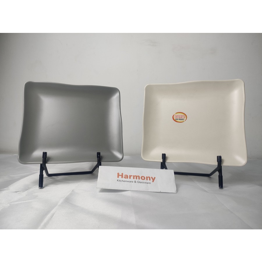 จานเสิร์ฟ Onyx 8" Organo Series 1408D FoodGrade เมลามีนจานสี่เหลี่ยม