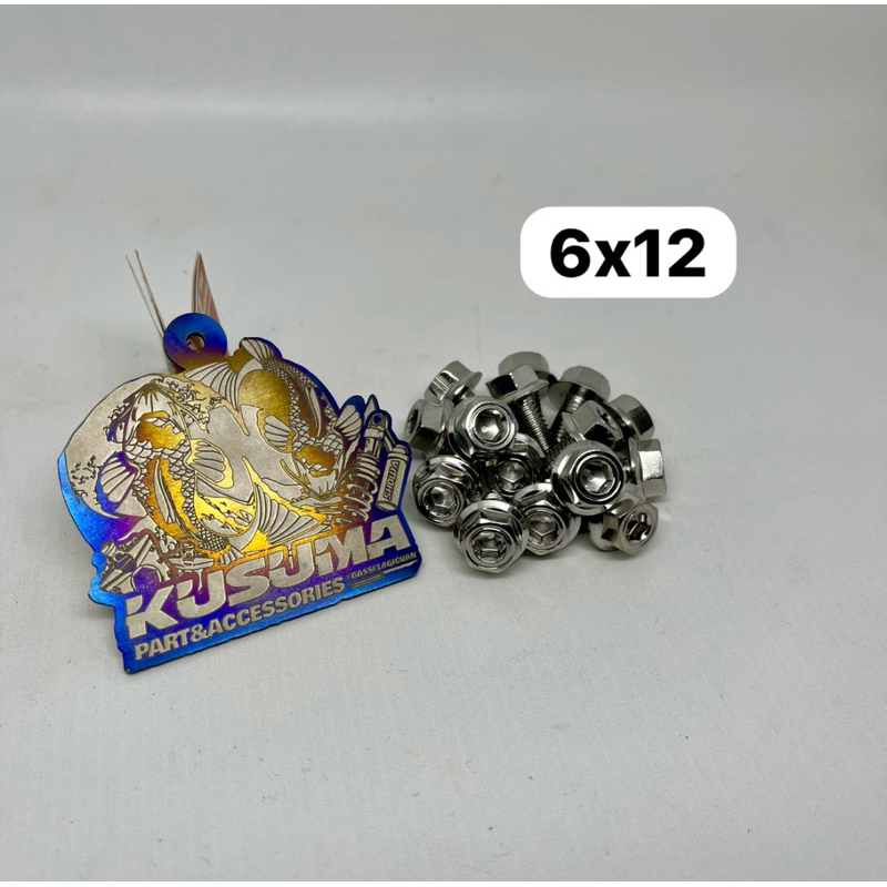 น๊อตสแตนเลส Heng Thailand 6x12