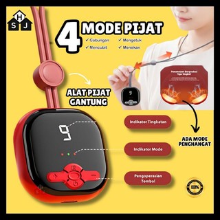 Pijat Leher Gantung Portabel Terapi Panas 550 mAh Generasi Terbaru Pijat Listrik Pereda Nyeri Liontin Pijat / Alat Pijat Elektrik Neck Massage Terapi Leher