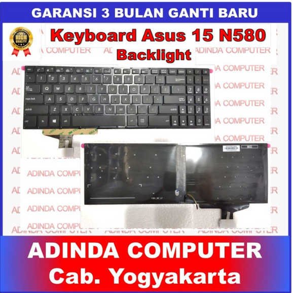 Asus Vivobook Pro 15 N580 N580g N580gd N580v N580vd คีย์บอร์ดแบ็คไลท์