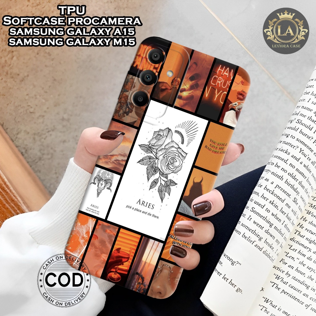 HP เคส Samsung A15 / M15 2024 ล่าสุด - เคส Zodiac แฟชั่น - Samsung A15 / M15 Softcase - เคสกล้อง Pro