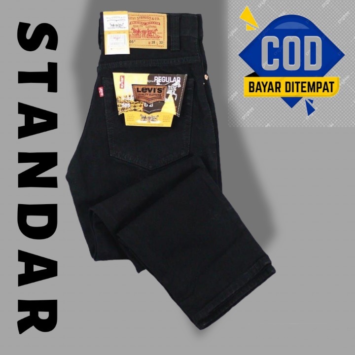 Men& 39;s Regular Standard Levi 505 Jeans กางเกงยีนส์ธรรมดา