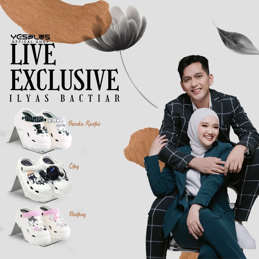 [YESPLUS X ILYAS & NABILA] LIVE พิเศษพิเศษพิเศษรองเท้าแตะผู้หญิง Baim นําเข้าระดับพรีเมียม 8888/8888