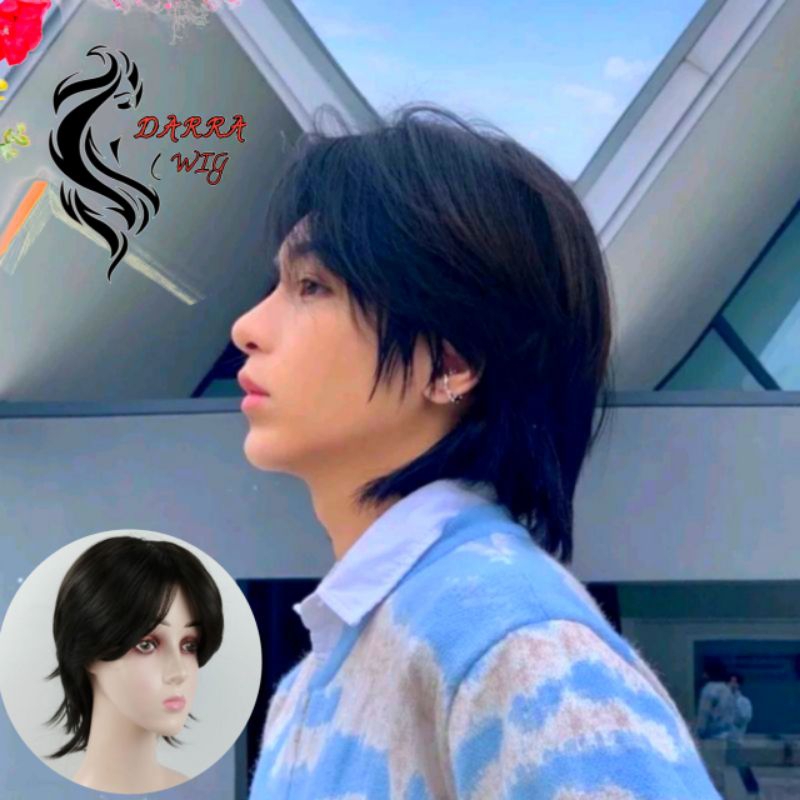 MENS MIDDLE SPLIT MULLET/MENS MIDDLE SPLIT MULLET