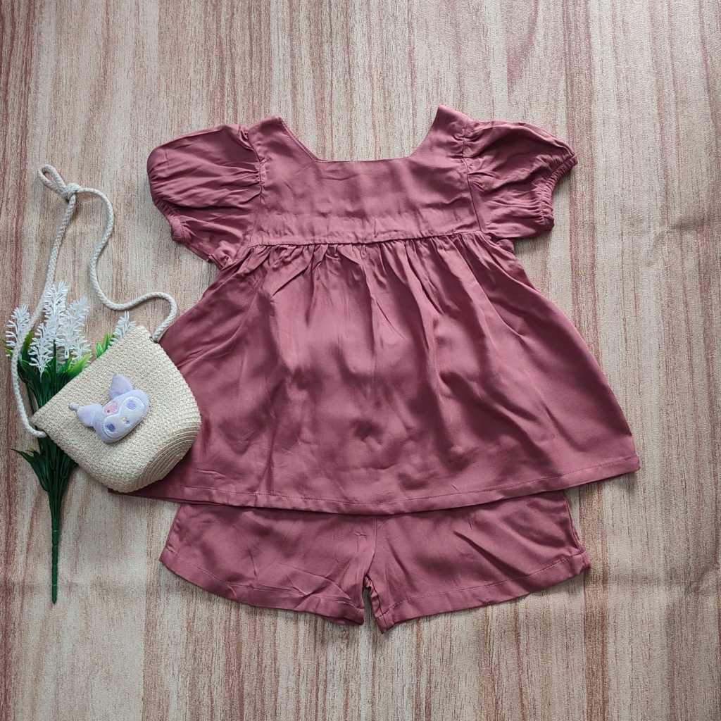 KATUN VIA ชุดเด็กผู้หญิง ผ้าคอตตอนเรยอนเนื้อนุ่ม อายุ 1-4 ปี