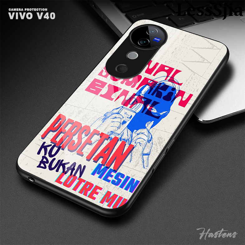 เคส HP HS42 Vivo V40 - Glass Softcase - 2D Glossy Hardcase - เคสป้องกันโทรศัพท์มือถือปี 2024 ล่าสุด 