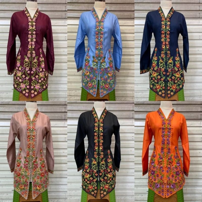 Modern encim kebaya // แขนยาวผู้ใหญ่ encim kebaya // ดอกไม้ encim kebaya // betawi encim kebaya