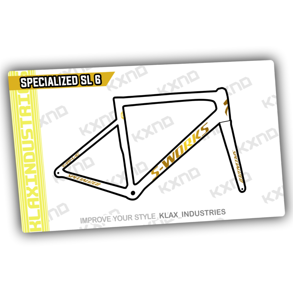 กรอบรูปลอก S-WORK TARMAC SL 6 2020 Roadbike Klaten Decal สติ๊กเกอร์ติดจักรยาน