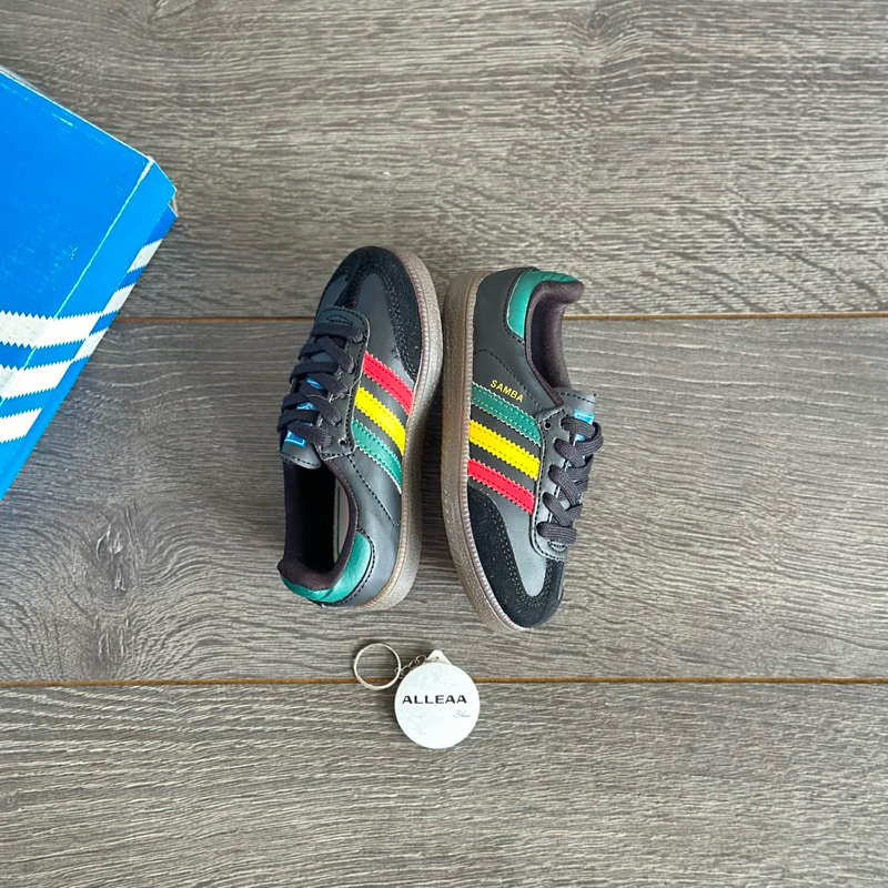 Adidas Samba รองเท้าเด็ก/เด็ก สีดํา Tricolor