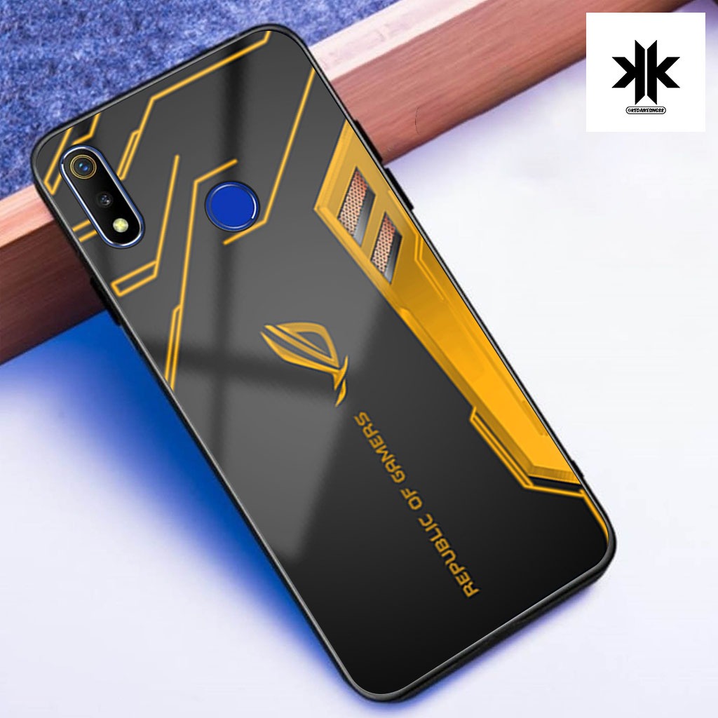 KK30 Softcase Glitter สําหรับ REALME 3 / 3 PRO กรณีพรีเมี่ยมป้องกันกล้อง Softcase แก้ว Kaca Tokokesi