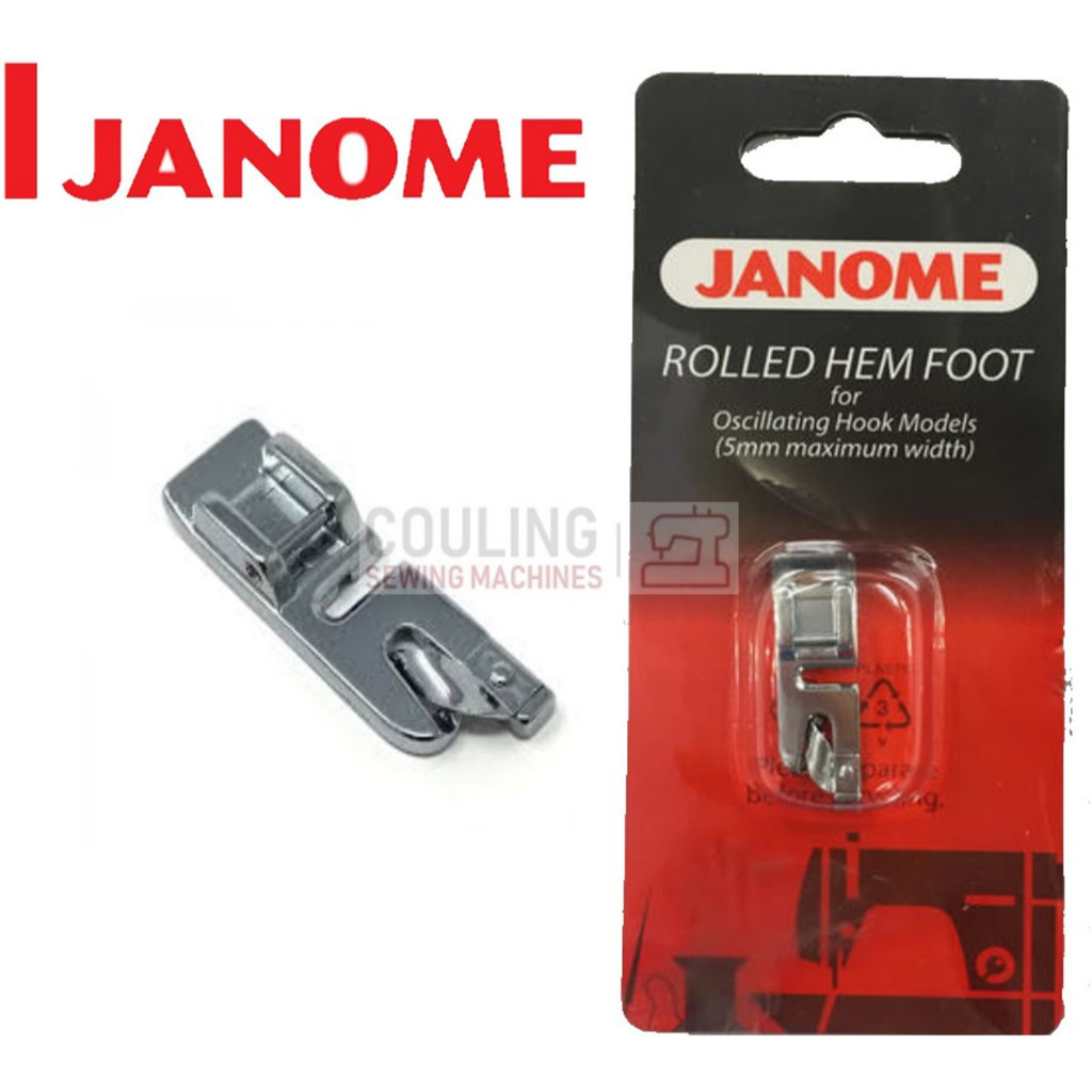 MESIN JANOME ACCESORIES - ตีนผีม้วน janome/shoe klim พับ 2mm edge จักรเย็บผ้า
