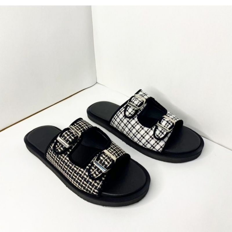 Monika Sandal sloup ban2 รองเท้าแตะผู้หญิงลําลองหัวเข็มขัด