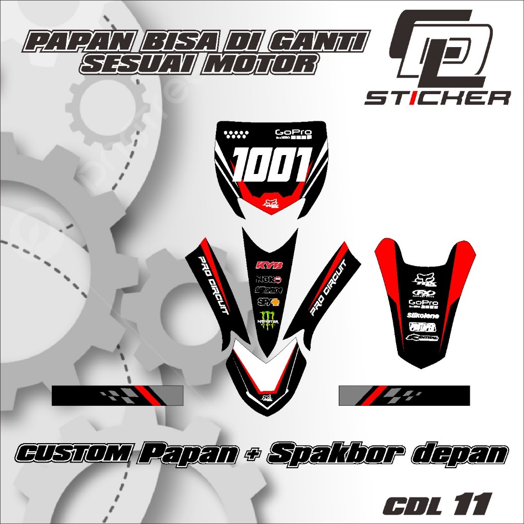 สติ๊กเกอร์สติ๊กเกอร์สติ๊กเกอร์ START NUMBER PLATE + FENDER FRONT YZ 85 ใหม่ KLX BF KLX GORDON DTRACK
