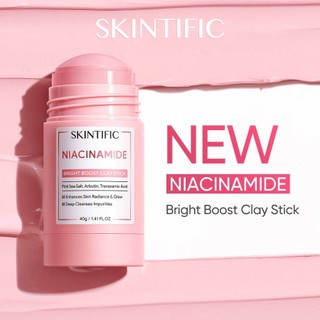 Skintific Niacinamide Bright Boost Clay Mask Stick Masker