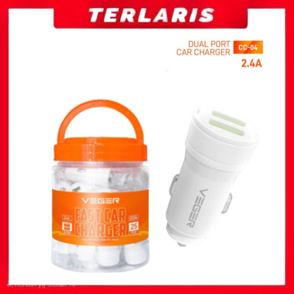 Saver VEGER CC04 / Car charger VEGER CC04 2output 2.4A ORIGINAL OFFICIAL GUARANTEEE 18 เดือน