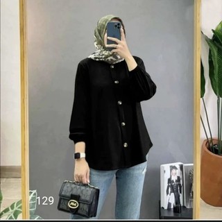 Atasan wanita kemeja wanita bluos wanita blus jumbo RAYON TWiL lengan karet