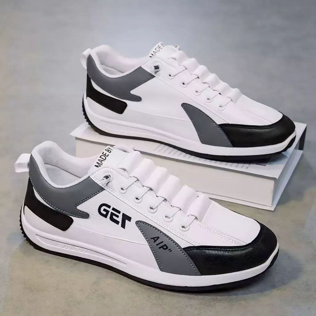 Nishikawa รองเท้าผ้าใบวิ่งลําลองสําหรับบุรุษและสตรีสีดําสีขาว