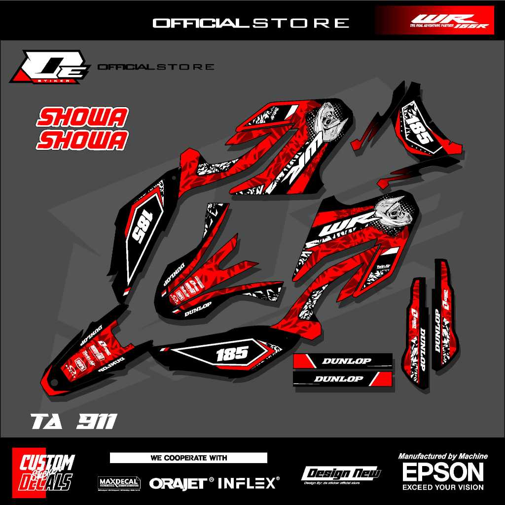 WR 155R รถจักรยานยนต์ Variation Striping สติกเกอร์ Glossy List สติกเกอร์ (TA911) เคลือบแล้ว ขวาซ้าย 