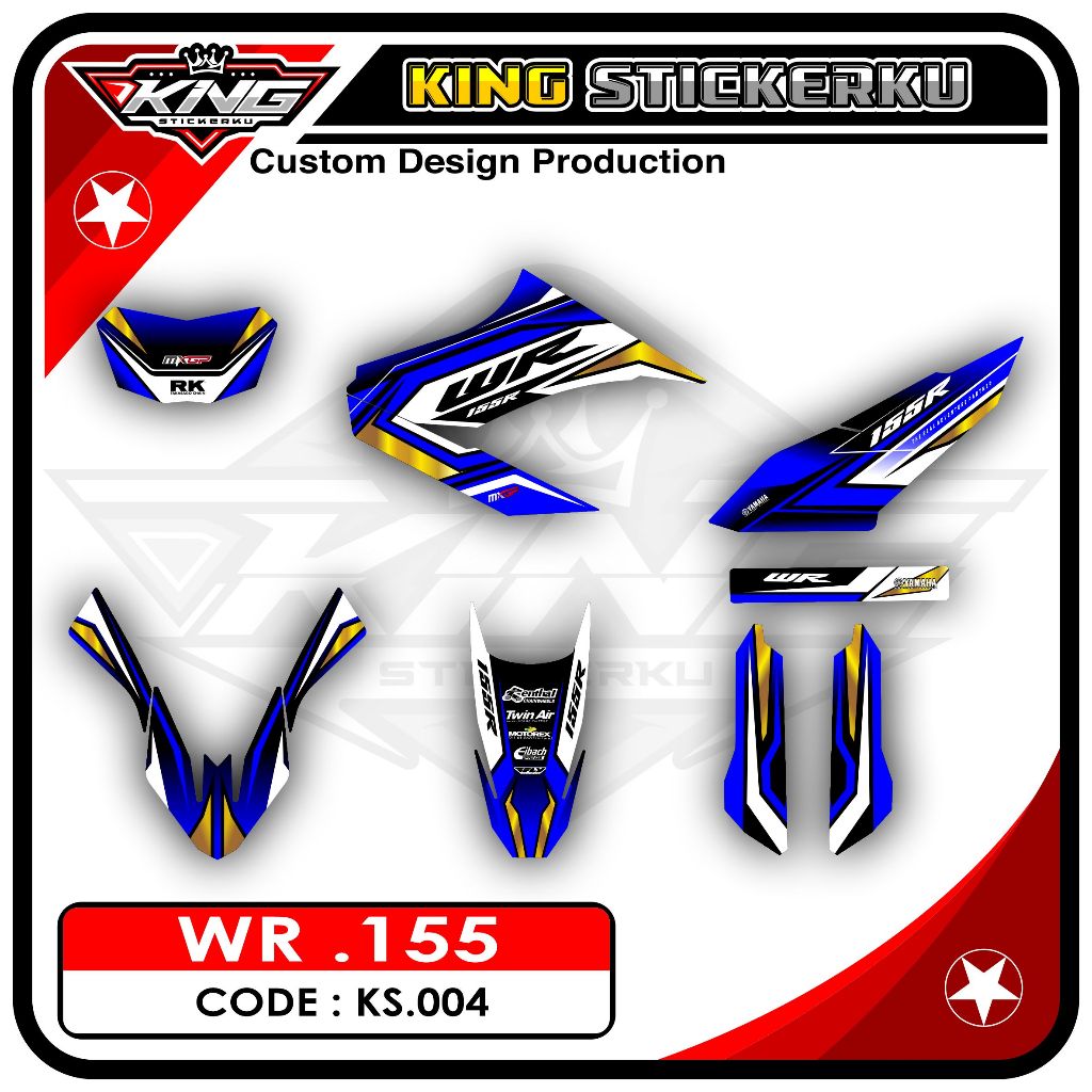 WR 155 Variation Sticker - WR 155 Premium Racing Standard Striping Sticker KS.04