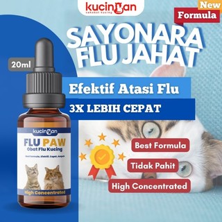 Obat Flu Kucing FLU PAW Bersin Pilek Super Efektif 3x lebih cepat 20 ML FLUPAW