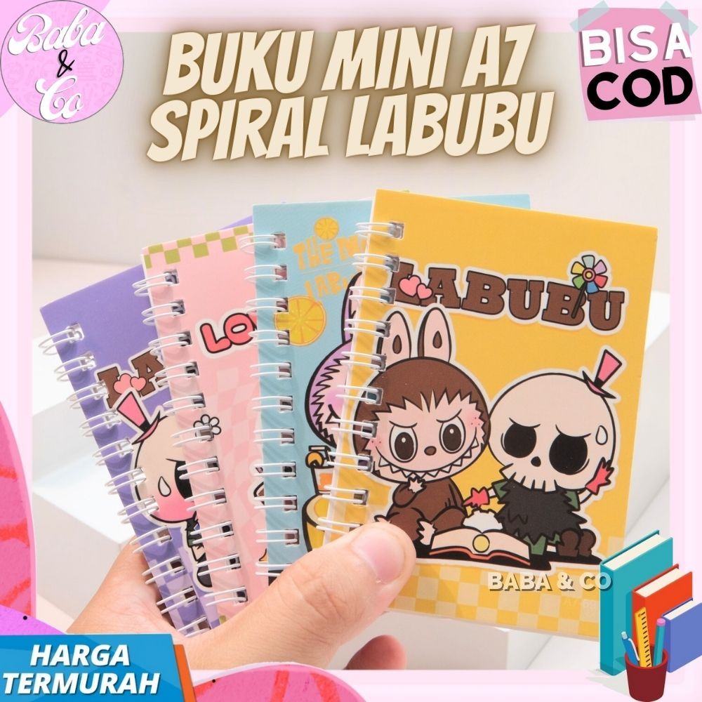 MABUBU BOOK A7 MINI SPIRAL NOTEBOOK A7 CUTE UNIQUE SMALL MINI A7 LABUBU NOTEBOOK