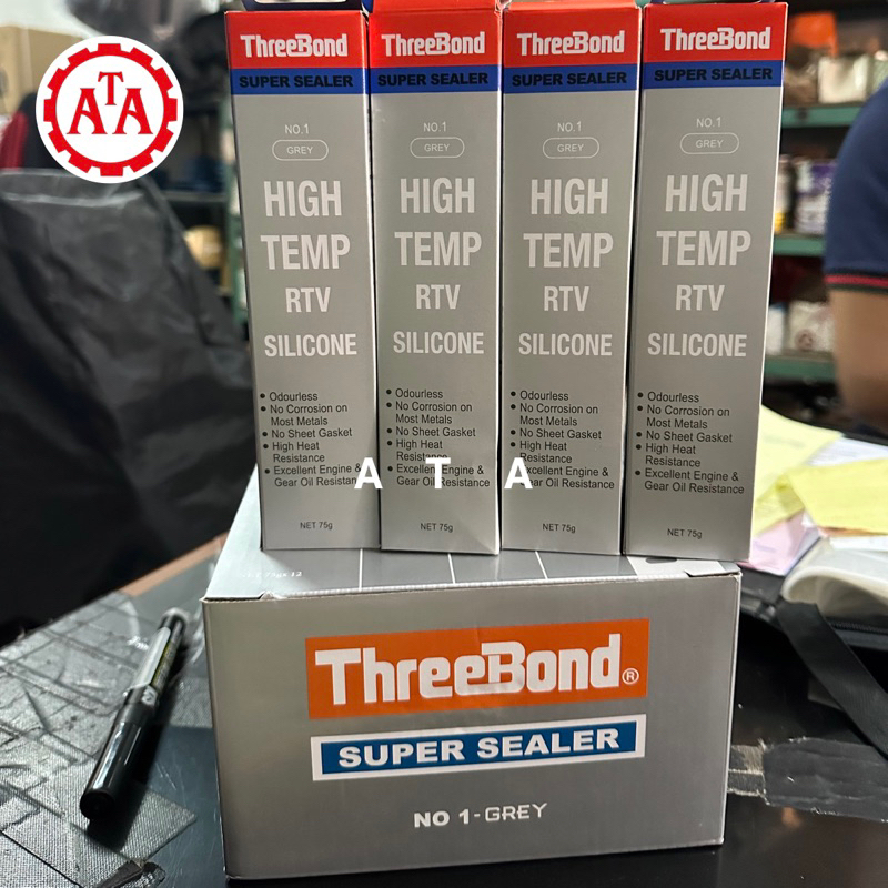 Threebond/treebond Silver RTV No. 1 เทมสูงสีเทา/เทา 75กรัม