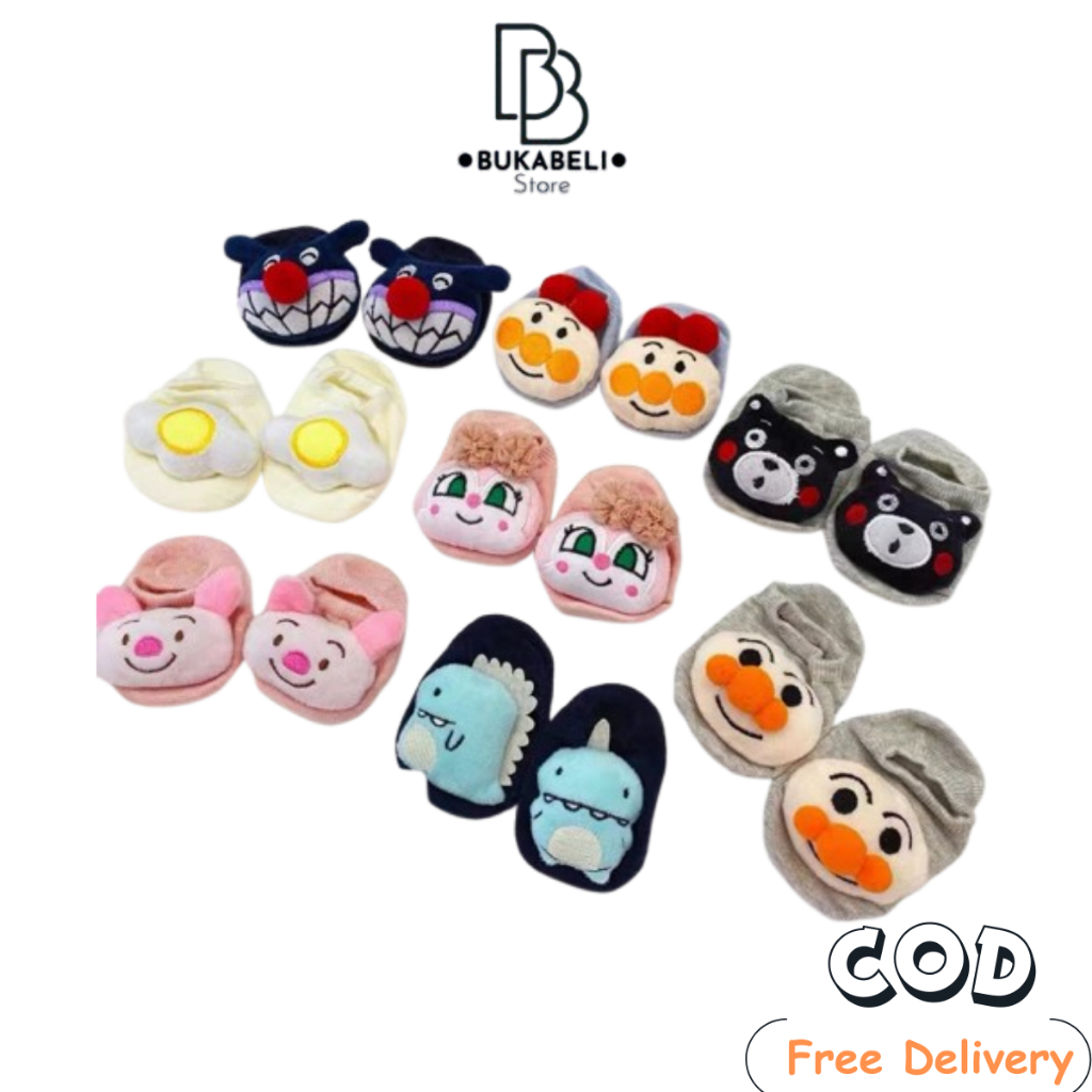 (WAREHOUSE Clearing) (1) BUKABELI ถุงเท้าตุ๊กตาเด็ก 3D น่ารักถุงเท้าตัวอักษรถุงเท้ารูปแบบที่ไม่ซ้ําก