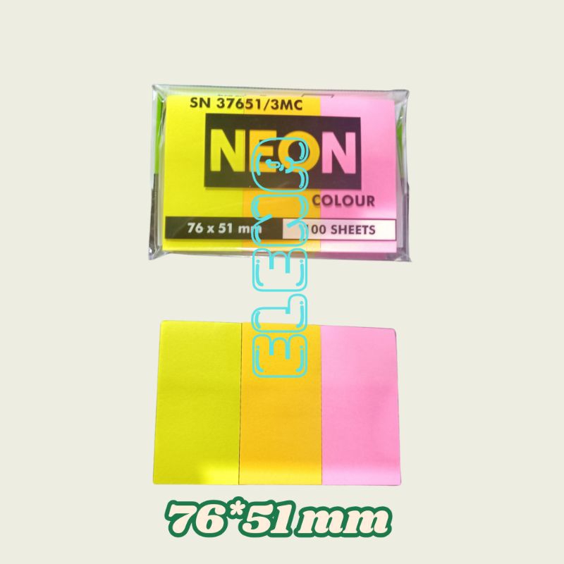 Stick note sn 37651/3MC/76*51mm/100แผ่น/ sticky Note v tec