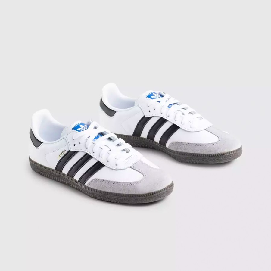 Casuals Men Adidas Samba OG CLASSIC - Adidas Samba OG Vegan Gum White Black - Black White Original S