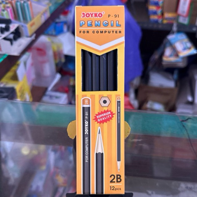 (12 ชิ้น) ดินสอ 2B P-91 / ดินสอไม้ Joyko P 91 / ดินสอไม้ Joyko P91
