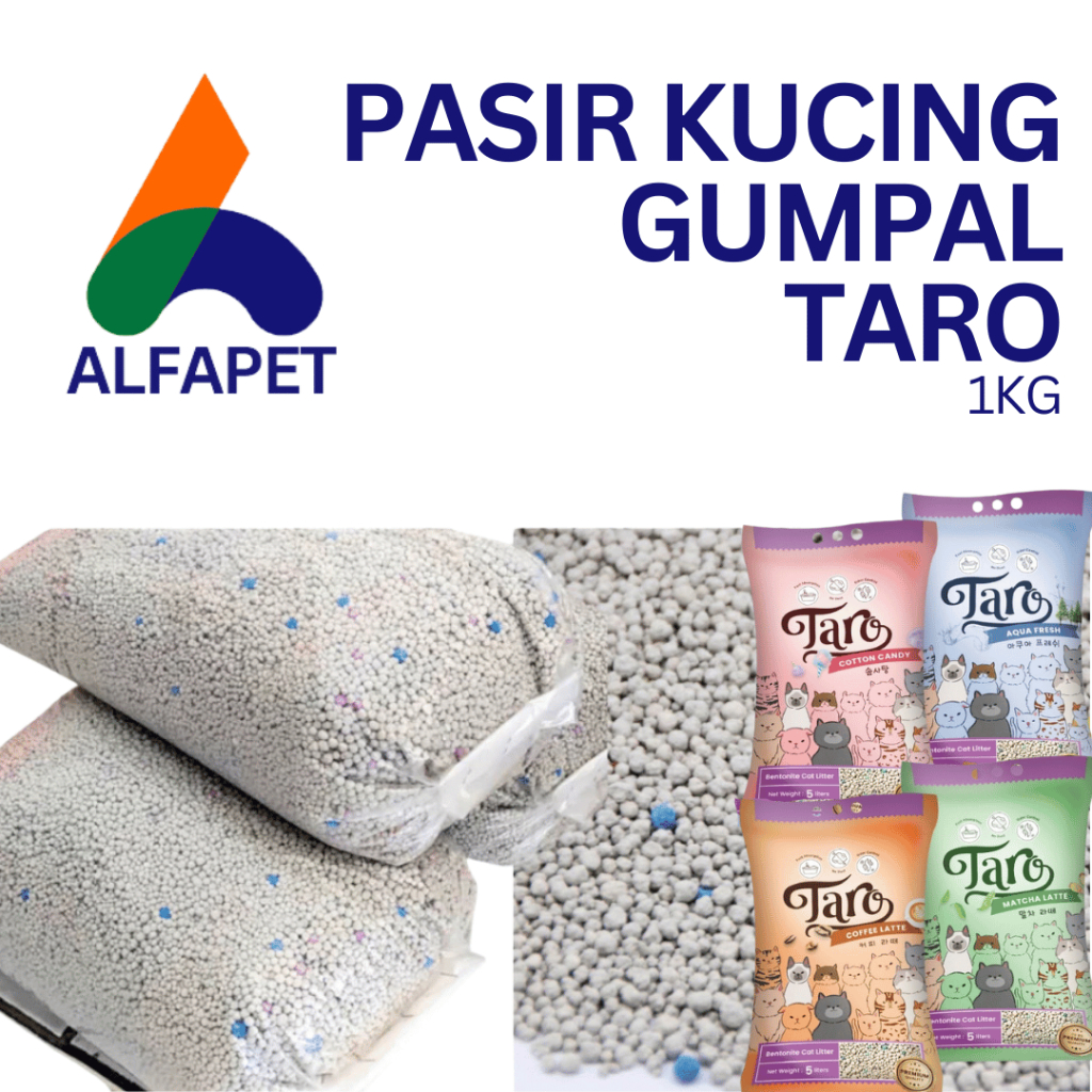 TARO Pasir kucing gumpal TARO repack 1kg
