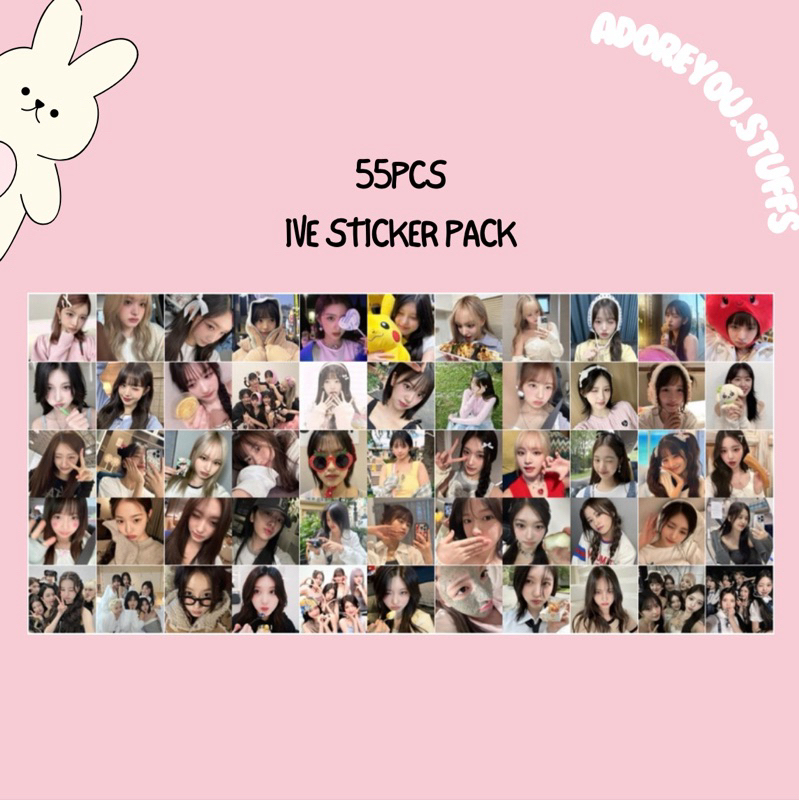 (55 ชิ้น) IVE STICKER KPOP / สติ๊กเกอร์ FREEBIES / สติ๊กเกอร์ DECO KPOP IVE WONYOUNG / JIWON / REI /