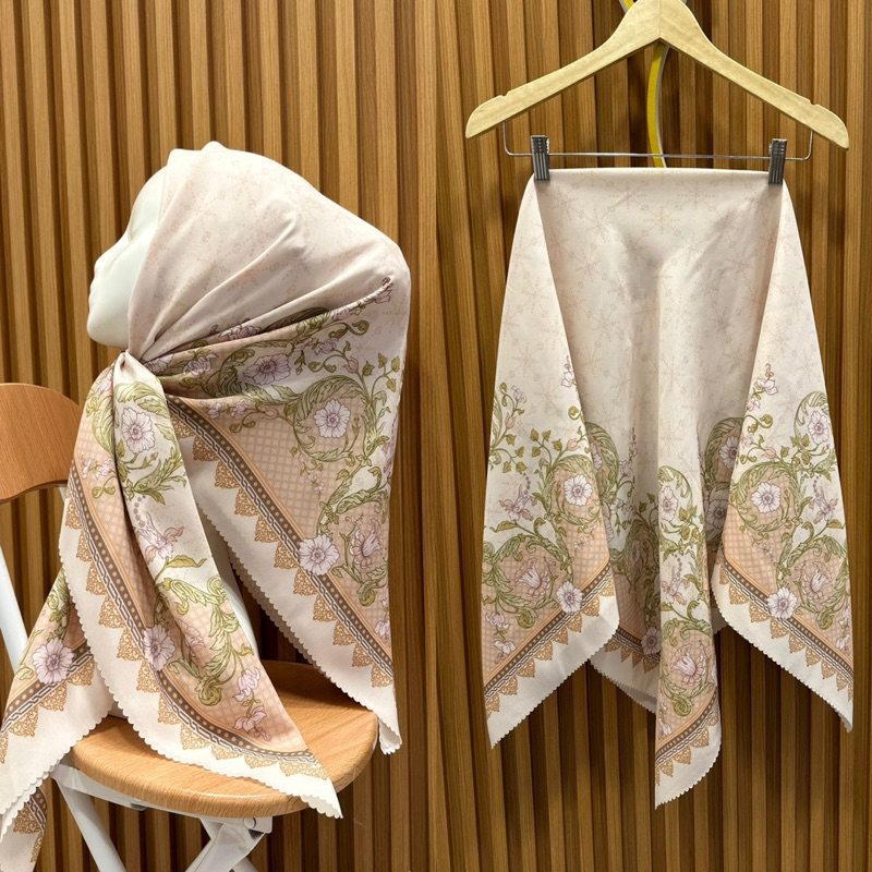 Hijab motif denay kw denay พรีเมี่ยมสแควร์ motif ฮิญาบสแควร์ธรรมดา / พิมพ์สี่เหลี่ยม / Meidina