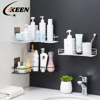 【KEEN】Rak Sudut Kamar Mandi Tempel Dinding Keramik Rak Dapur Besi Serbaguna / Rak Persegi Minimalis