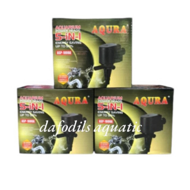 ปั๊มจุ่มหัวพลังงานปั๊ม Submersible Pump Aquarium Hydroponic Aqura ASP-1800A