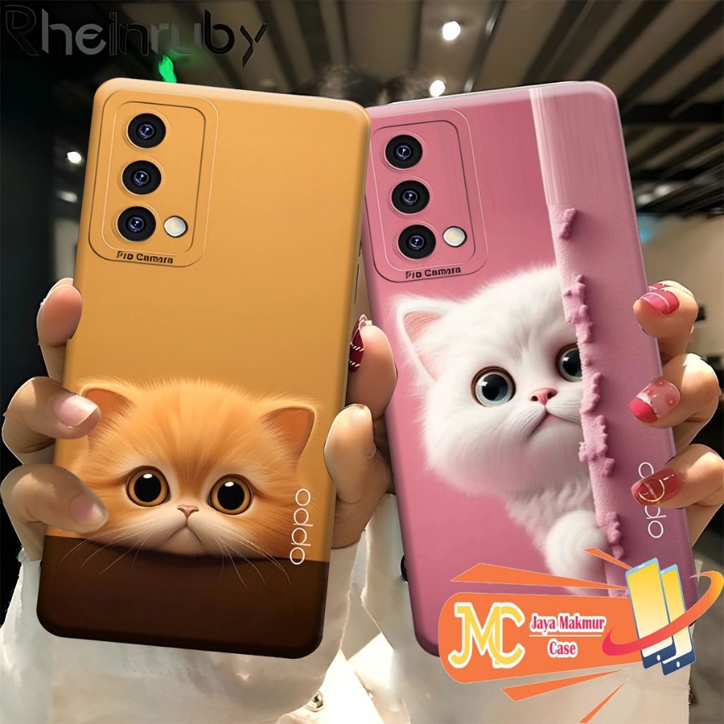 Softcase Oppo a74 5G a74 4G a95 a76 a96 a36 a52 a72 a92 16e a16k Cute Cat Motif - เคสอินเทรนด์ - เคส