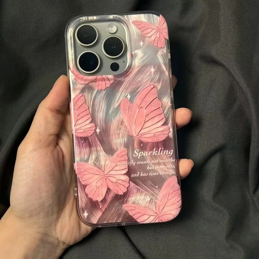 YX123 ใหม่ Clarity กรณีประกายผีเสื้อสีเหลืองสีชมพู Feather กรณีกรณีกรณี hp สําหรับ Xiaomi Redmi A1 A