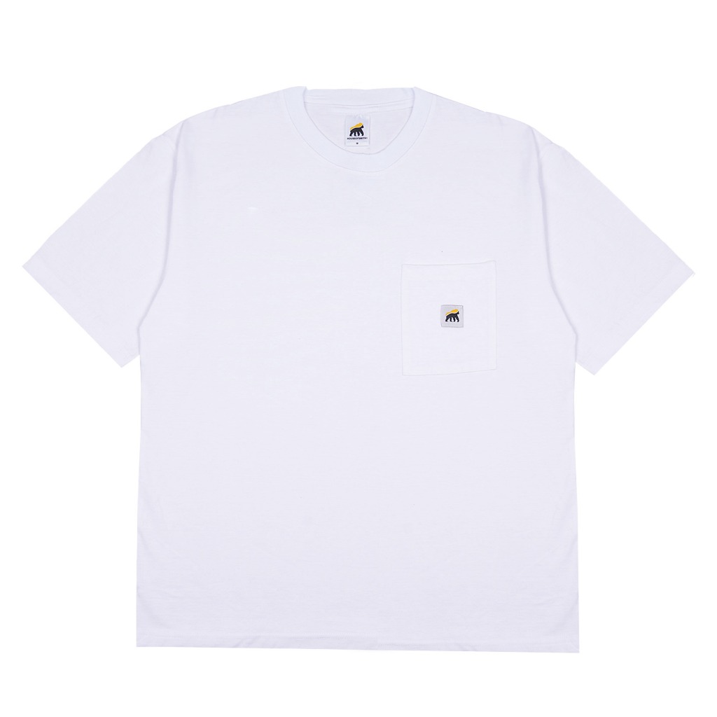 House of Smith Men& 39;s เสื้อยืดโอเวอร์ไซส์ - Box Oversize White 4 - เสื้อยืด Oversize