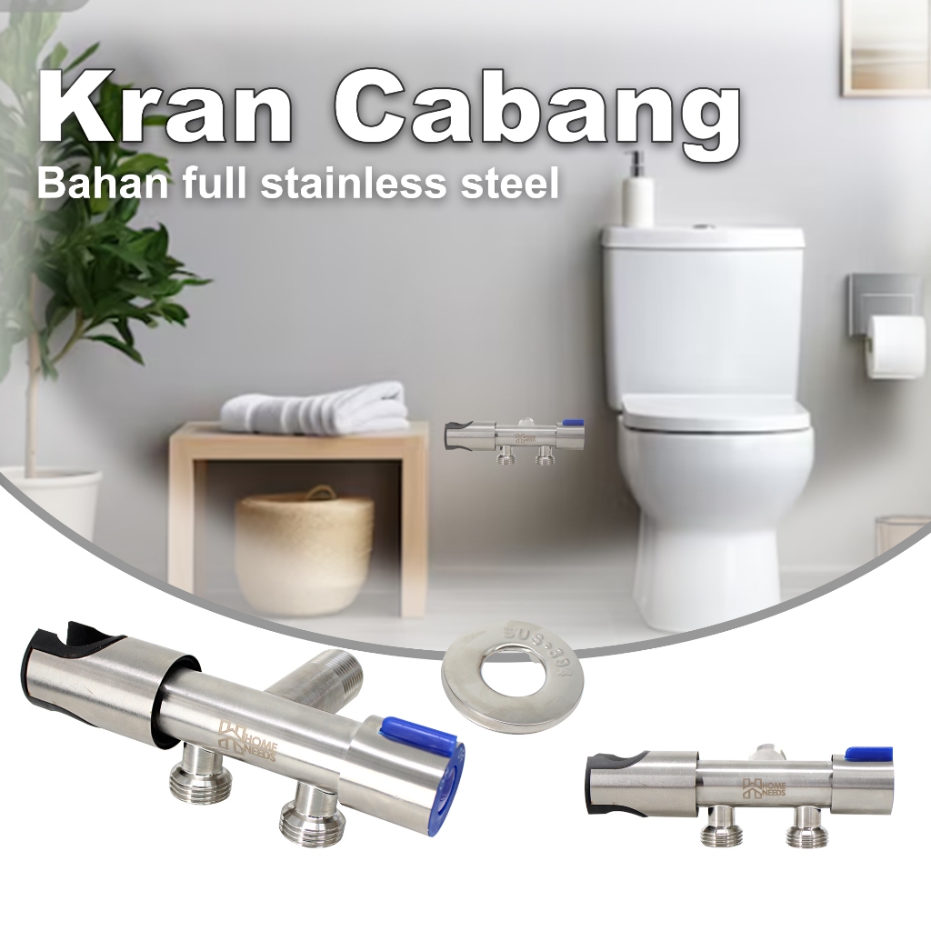Homeneeds Stop Faucet สาขา + Bidet Shower Support Holder สแตนเลส SUS 304 JS-123