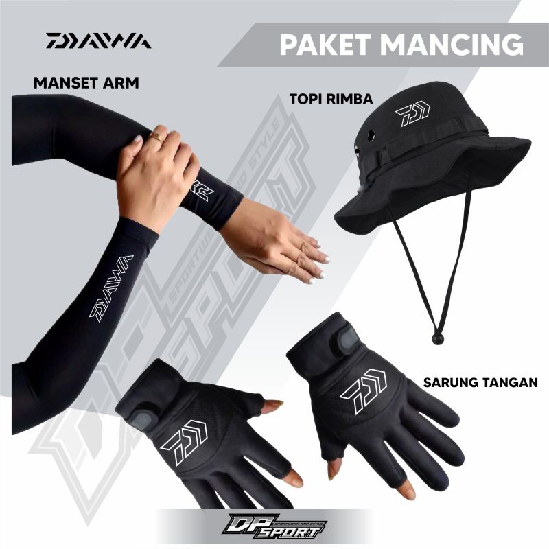 ถุงมือ Daiwa Lis ครบชุด, ปุ่มเรนเจอร์ผ้าใบหมวกป่าและปลอกแขนตกปลา