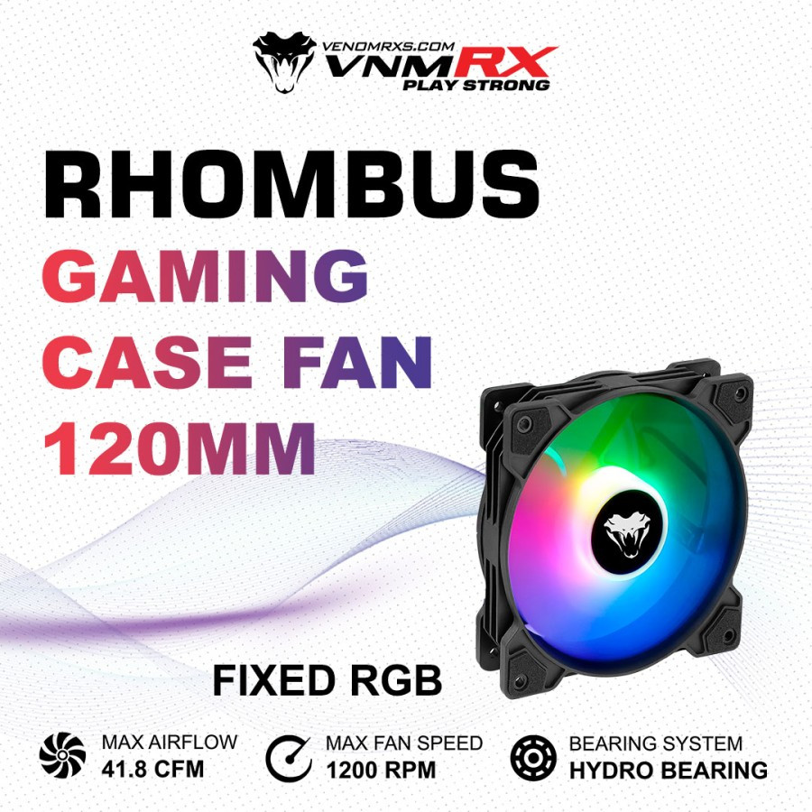 ปลอกพัดลม Venomrx Rhombus Fix RGB 1 พัดลม