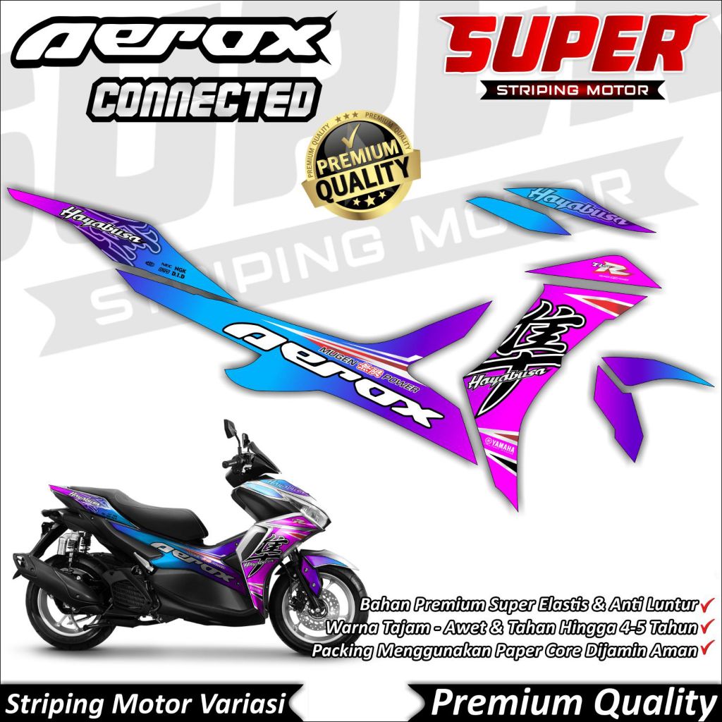 Aerox 155 เชื่อมต่อสติกเกอร์ Anti Fade Cool Aerox Striping Aerox 155 ใหม่ Aerox 155 เชื่อมต่อ 2021 ส